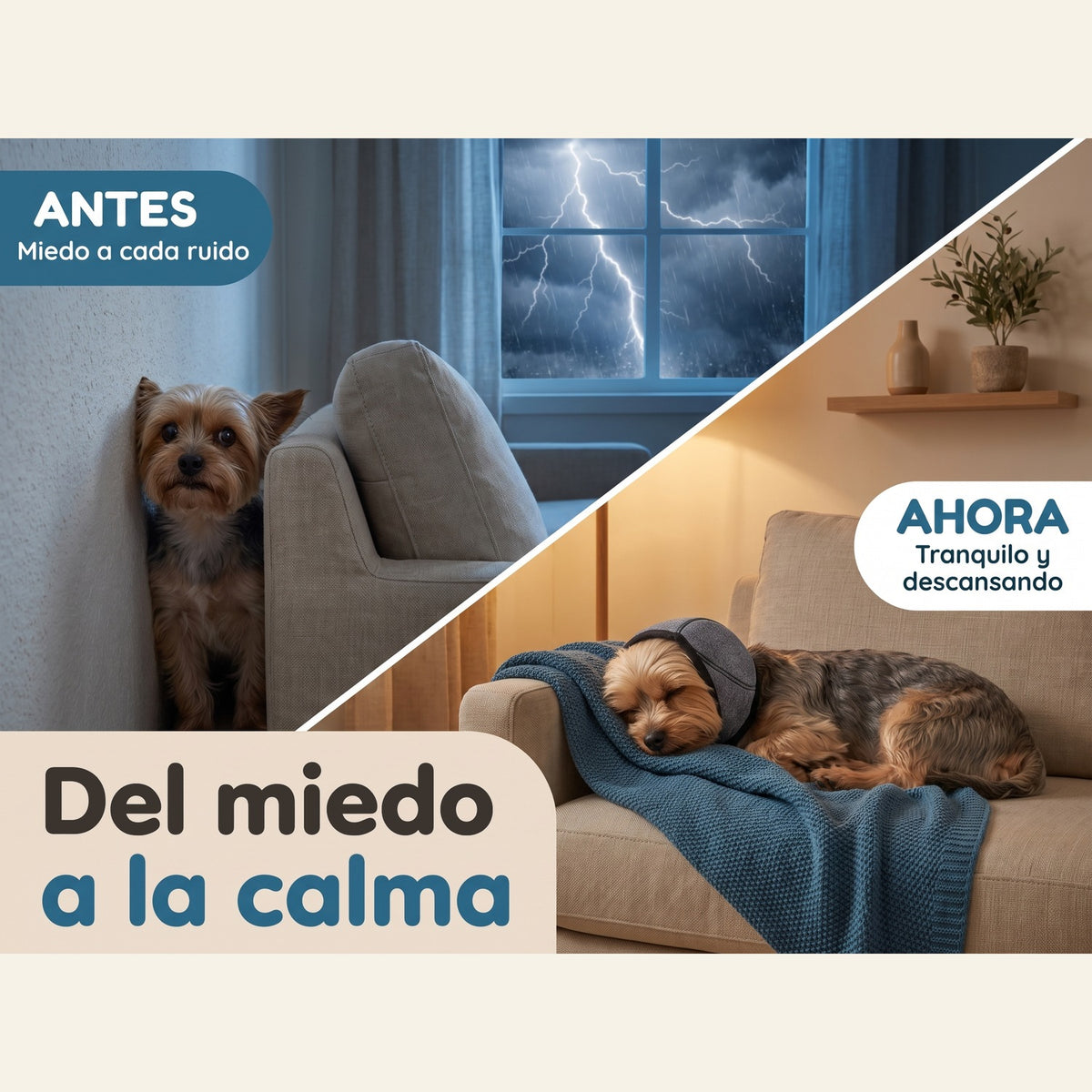 Orejeras antirruido que calman a tu perro